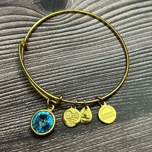 Alex and Ani with Blue Crystal Charm